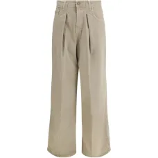 Джинсы-клёш с плиссировкой