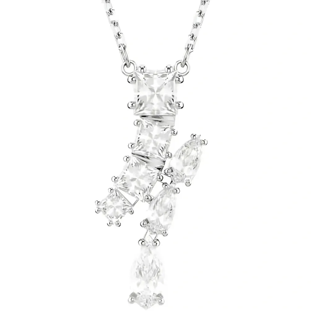 Колье с подвеской в форме квадратной груши "Matrix"