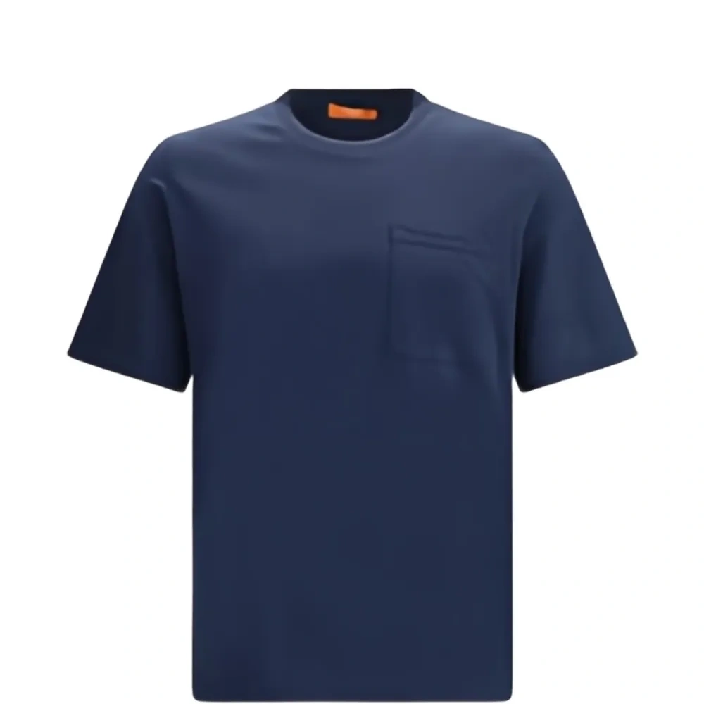 Футболка с круглым вырезом и карманом