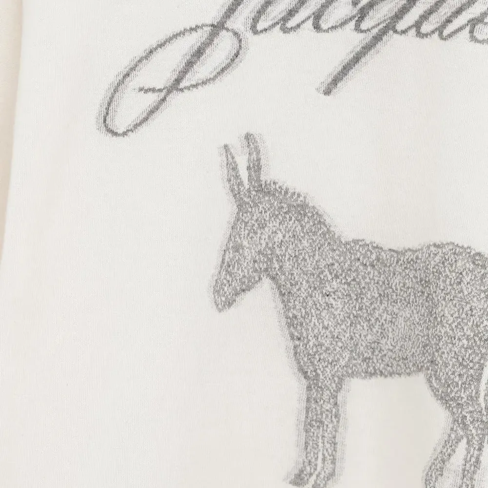 Футболка из жаккарда с принтом осла