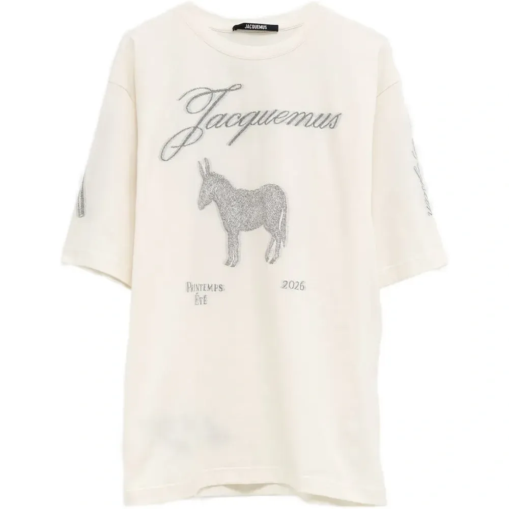 Футболка из жаккарда с принтом осла