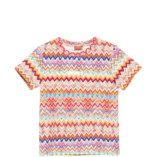Футболка с короткими рукавами и зигзагообразным узором