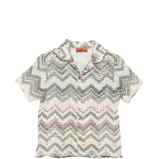 Рубашка с узором и короткими рукавами Рубашка с узором и короткими рукавами