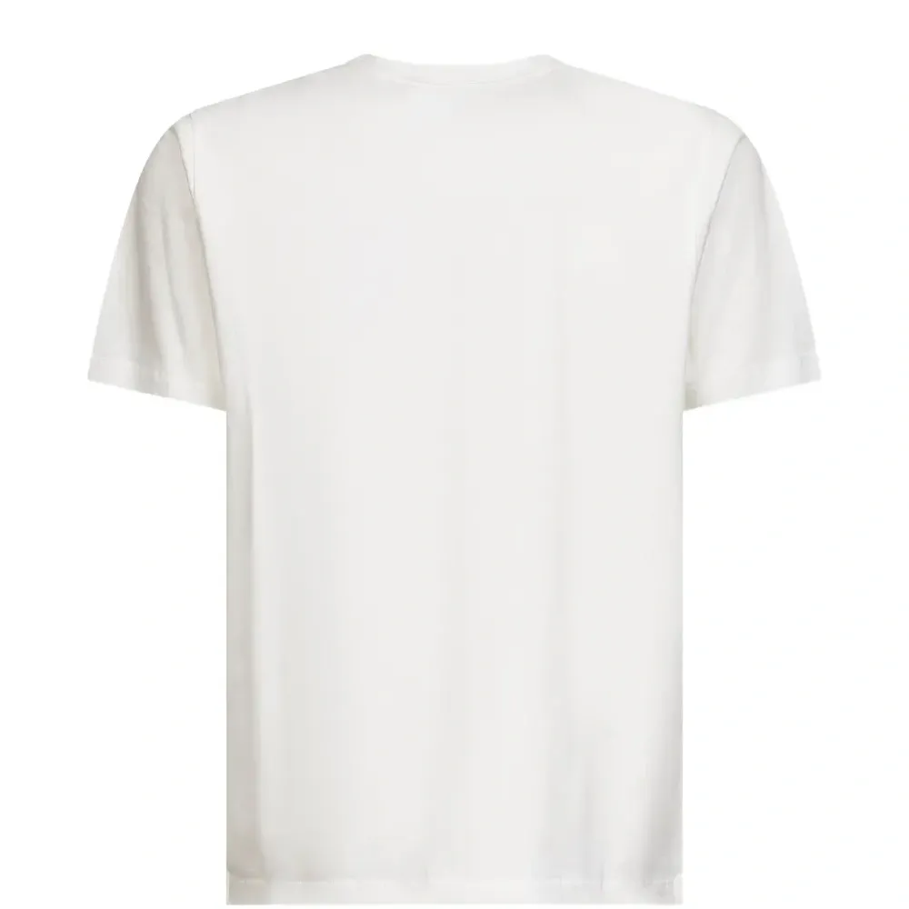 Футболка в рубчик с принтом-логотипом