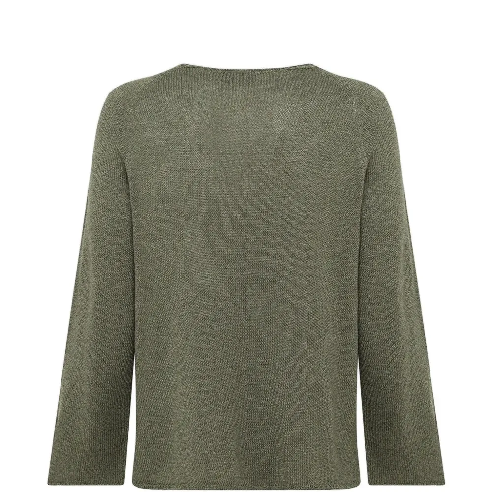 Джемпер с V-образным вырезом и длинными рукавами