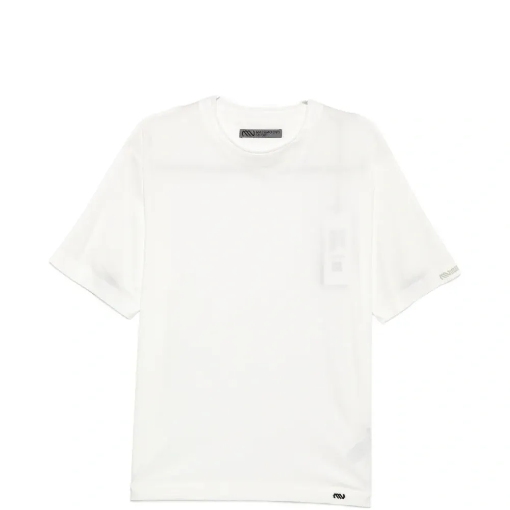 Футболка с круглым вырезом и принтом-логотипом