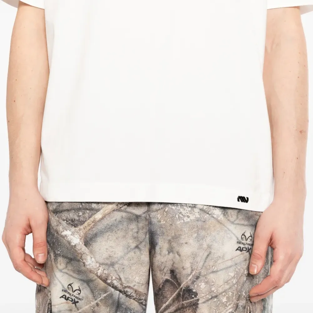 Футболка с круглым вырезом и принтом-логотипом