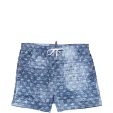 Плавательные шорты с принтом-логотипом под джинсу