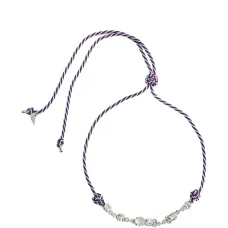 Плетёное ожерелье с украшением из кристаллов