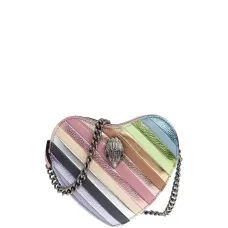 Сумка через плечо в виде сердца с полосками