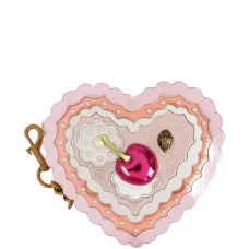 Брелок для сумки в форме сердца с вишневым мотивом