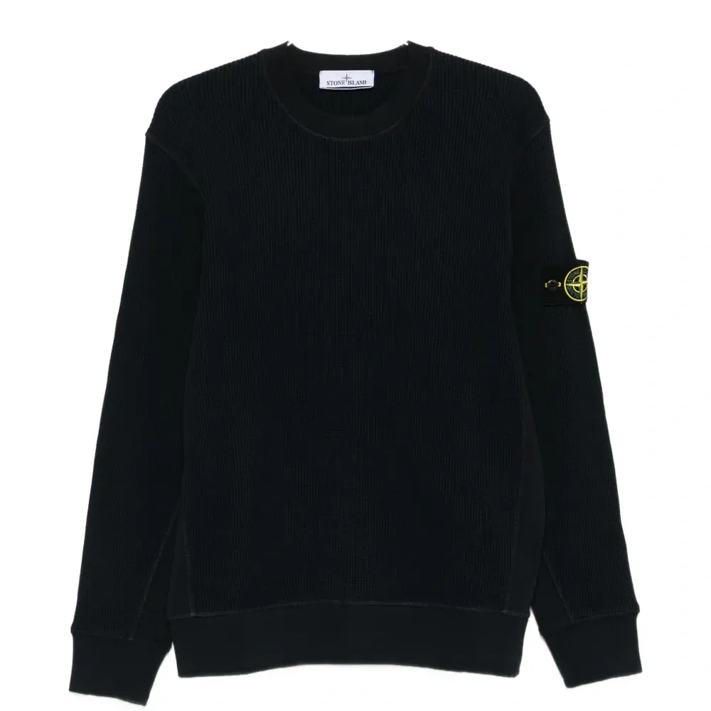 Свитер вафельной вязки