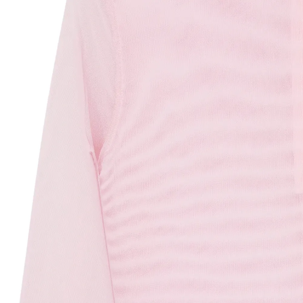 Боди с длинными рукавами и воротником-стойкой