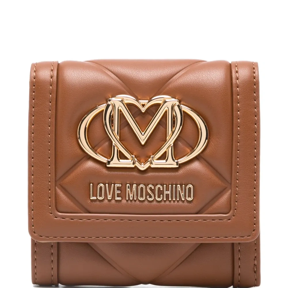 Стеганый кошелек с логотипом