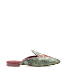 Вышитые плоские мюли