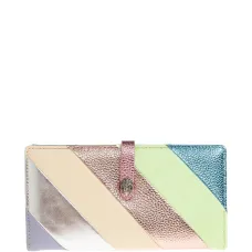 Полосатый кошелек из телячьей кожи