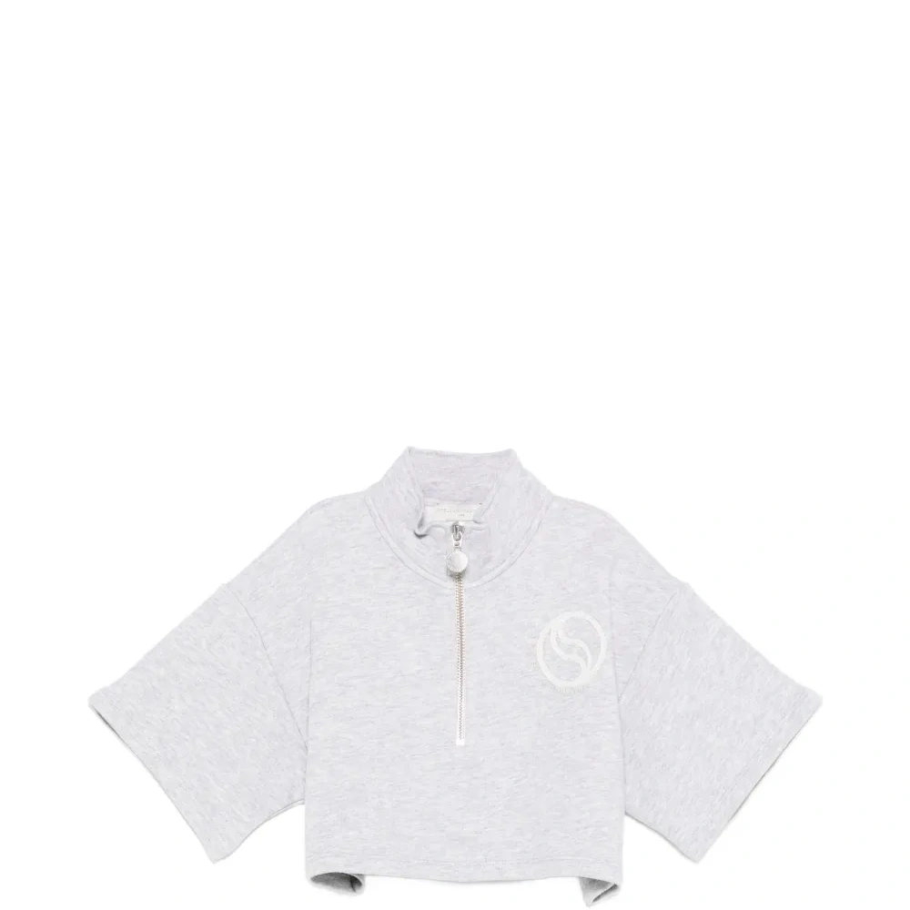 Свитшот на молнии с воротником-стойкой