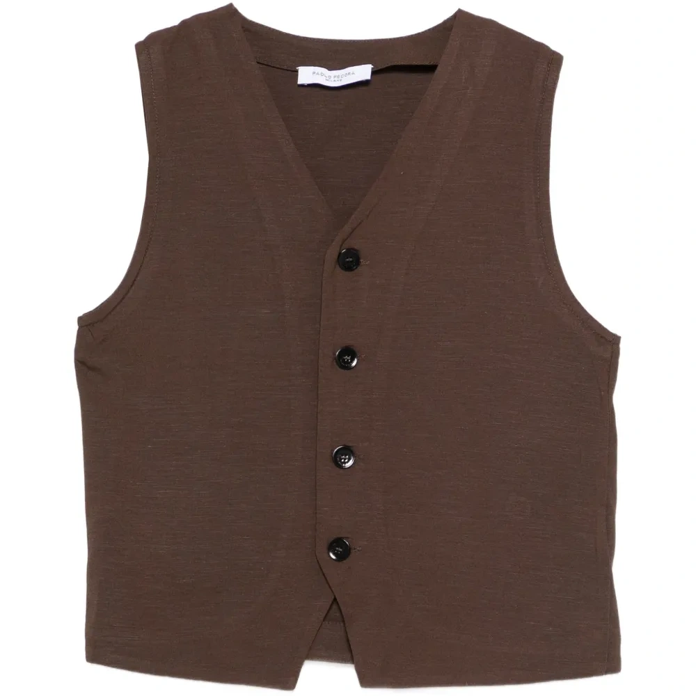 Жилет на пуговицах