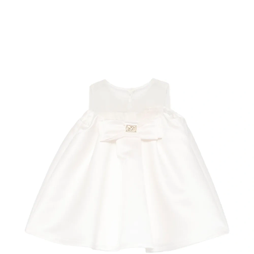 Платье без рукавов с бантом