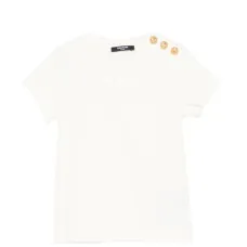 Футболка с украшением в виде пуговиц