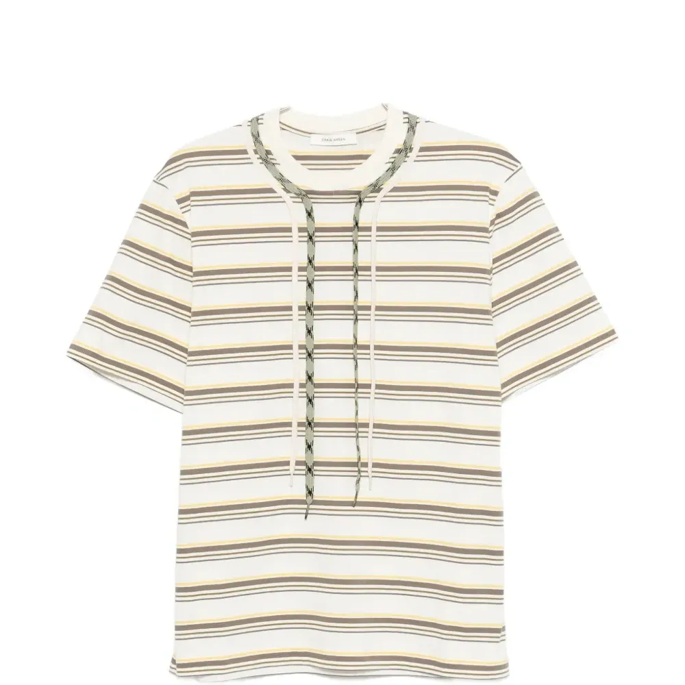 Футболка в полоску с шнуровкой