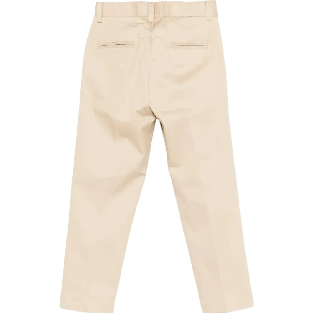 Брюки с пуговицами и складками