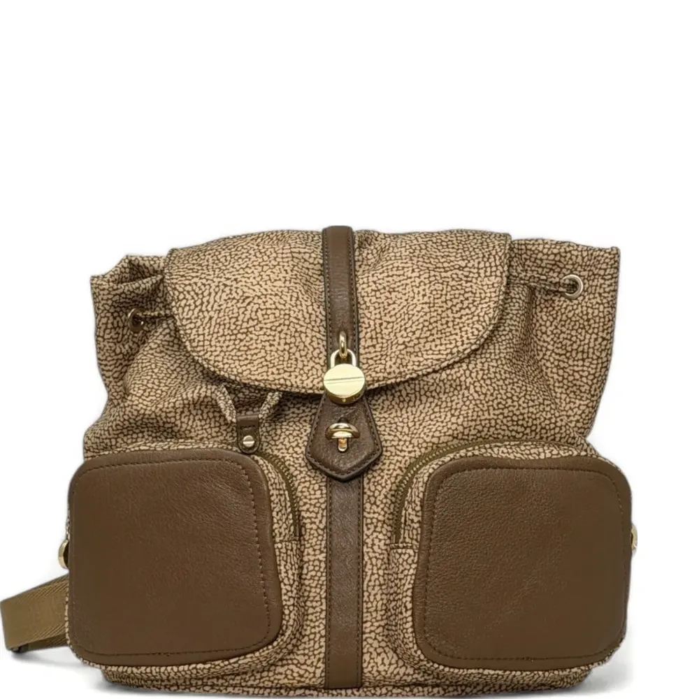 Рюкзак с клапаном и принтом