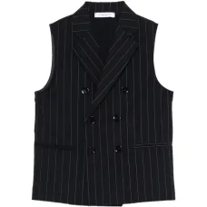 Двубортный жилет в полоску