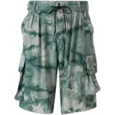 Карго-шорты с эффектом тай-дай