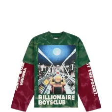 Футболка с принтом и длинными рукавами