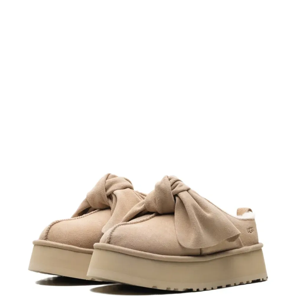 Лоферы на платформе с бантом без застёжки