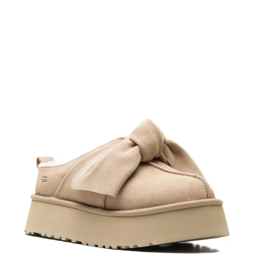 Лоферы на платформе с бантом без застёжки