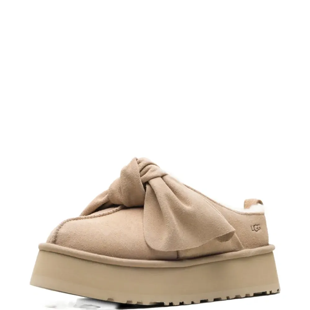 Лоферы на платформе с бантом без застёжки