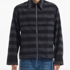 Полосатая рубашка-куртка на молнии Swey