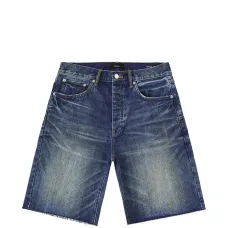 Джинсовые шорты с необработанным краем