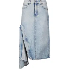 Драпированная юбка с нашивкой-логотипом