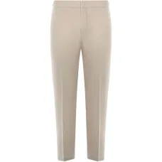 Брюки с защипами и прорезными карманами