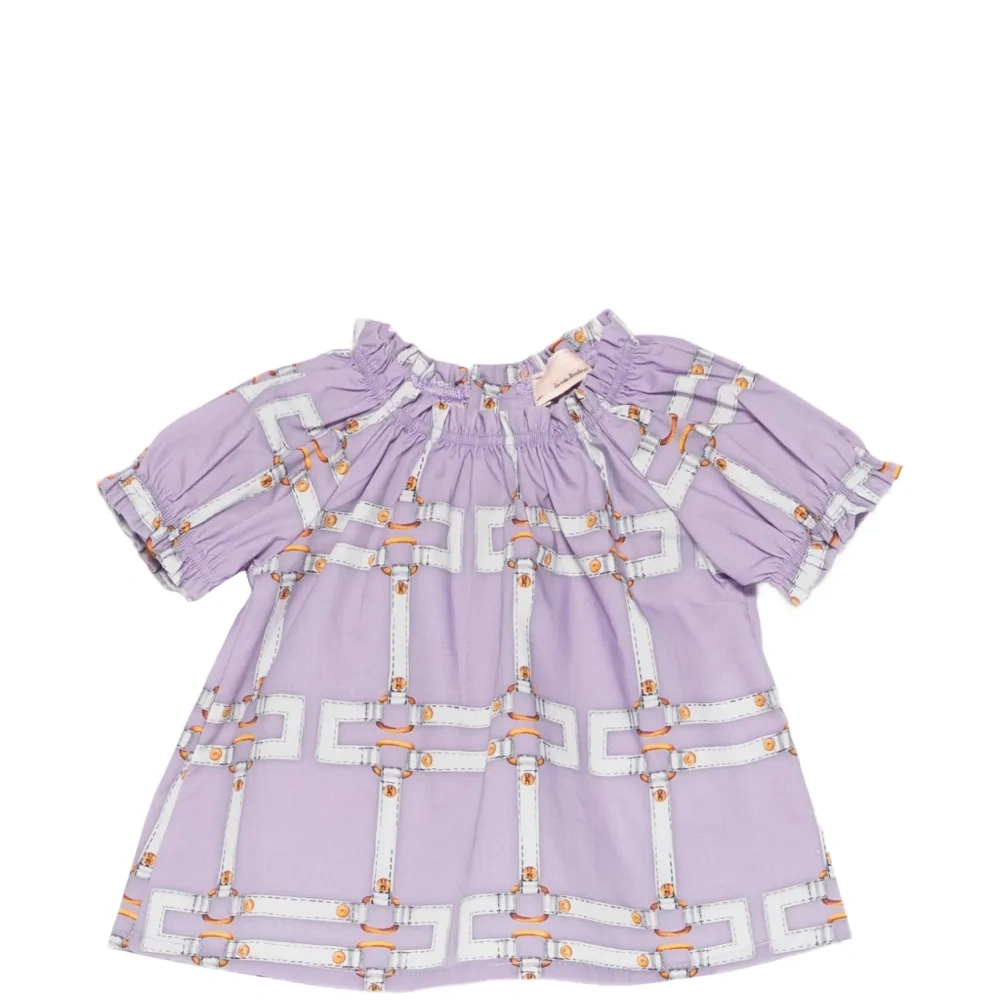 Комплект с принтом и рюшами