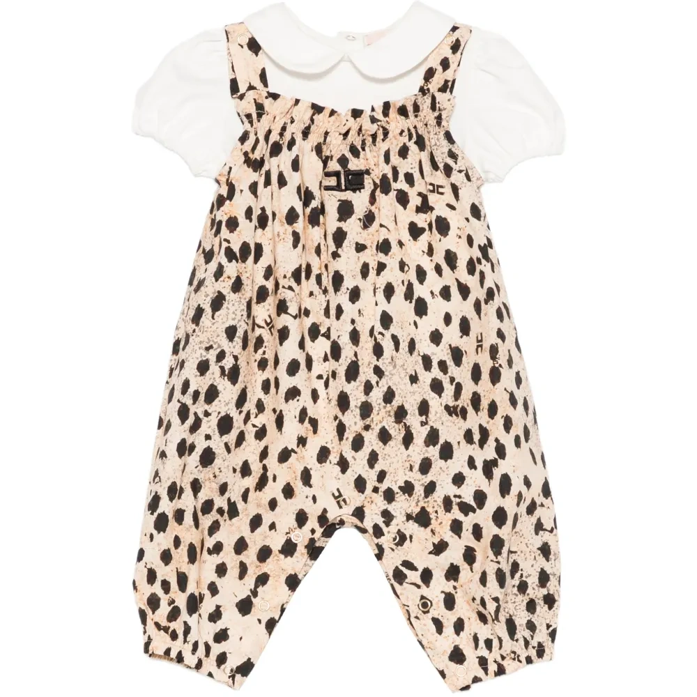 Комбинезон с принтом и воротником Питер Пэн