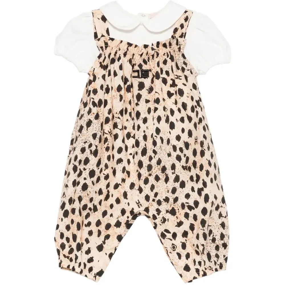 Комбинезон с принтом и воротником Питер Пэн