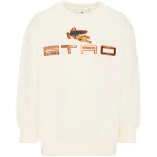 Свитшот с логотипом и круглым вырезом