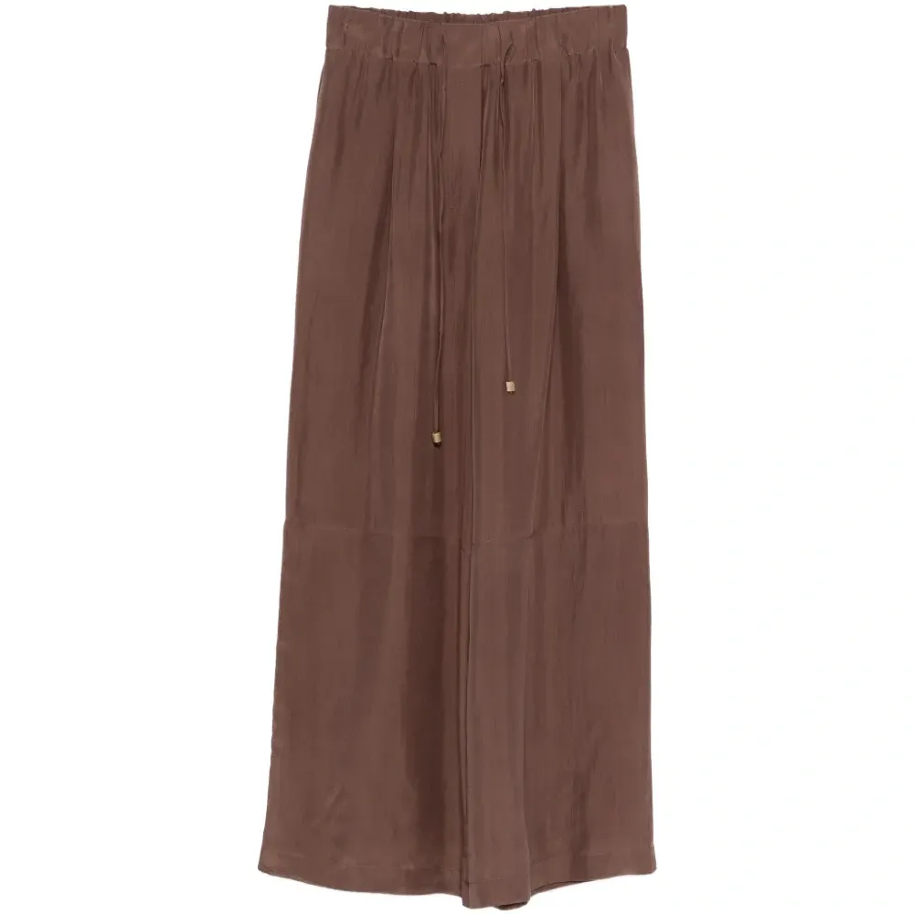 Прямые брюки на завязке