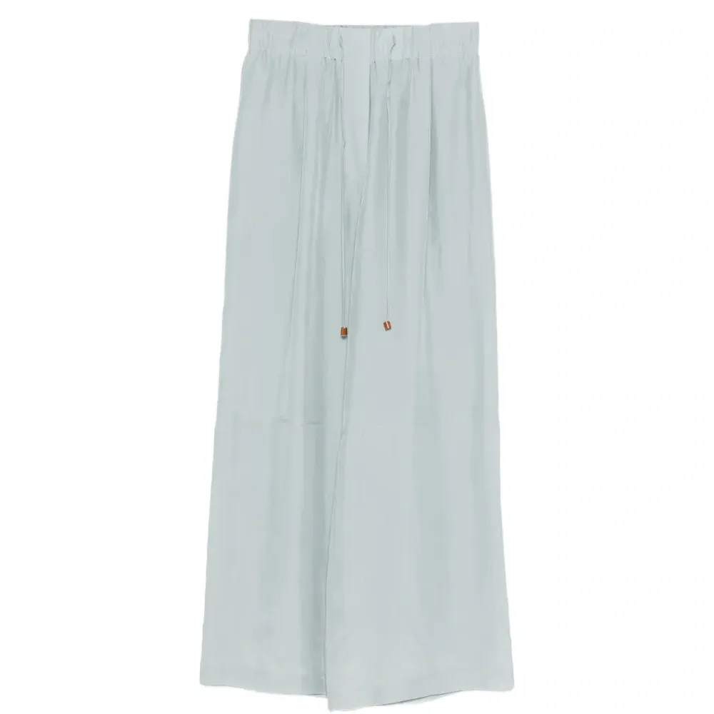 Прямые брюки на завязках