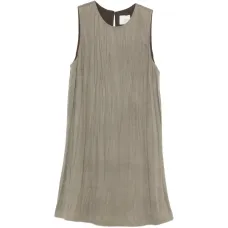 Мини-платье без рукавов из жатой ткани