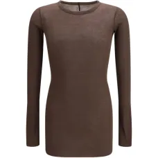 Длинный ребристый топ с длинными рукавами