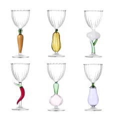 Стаканы "Зелёный лук" (набор из шести штук)