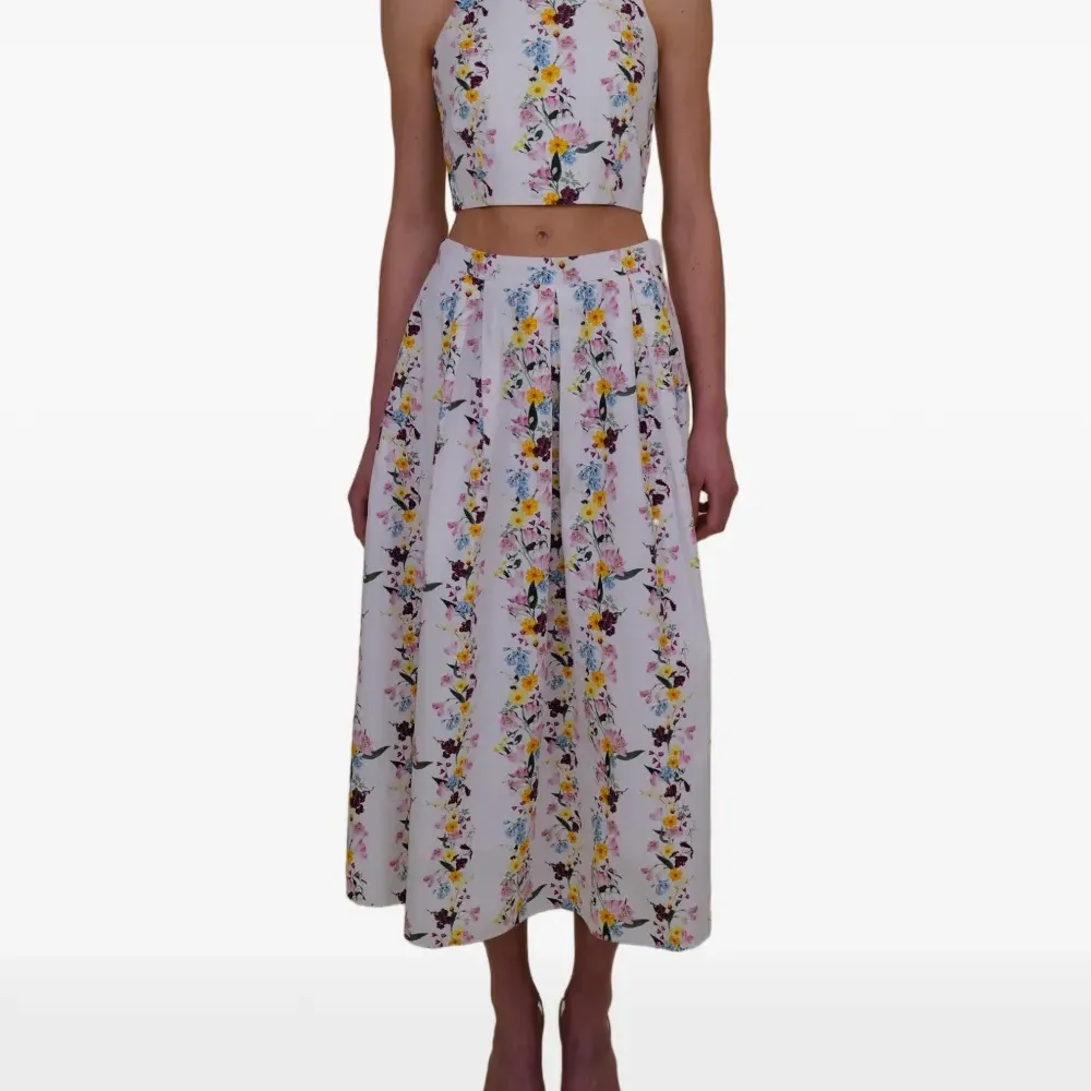 Топ Lina из поплина с цветочным принтом