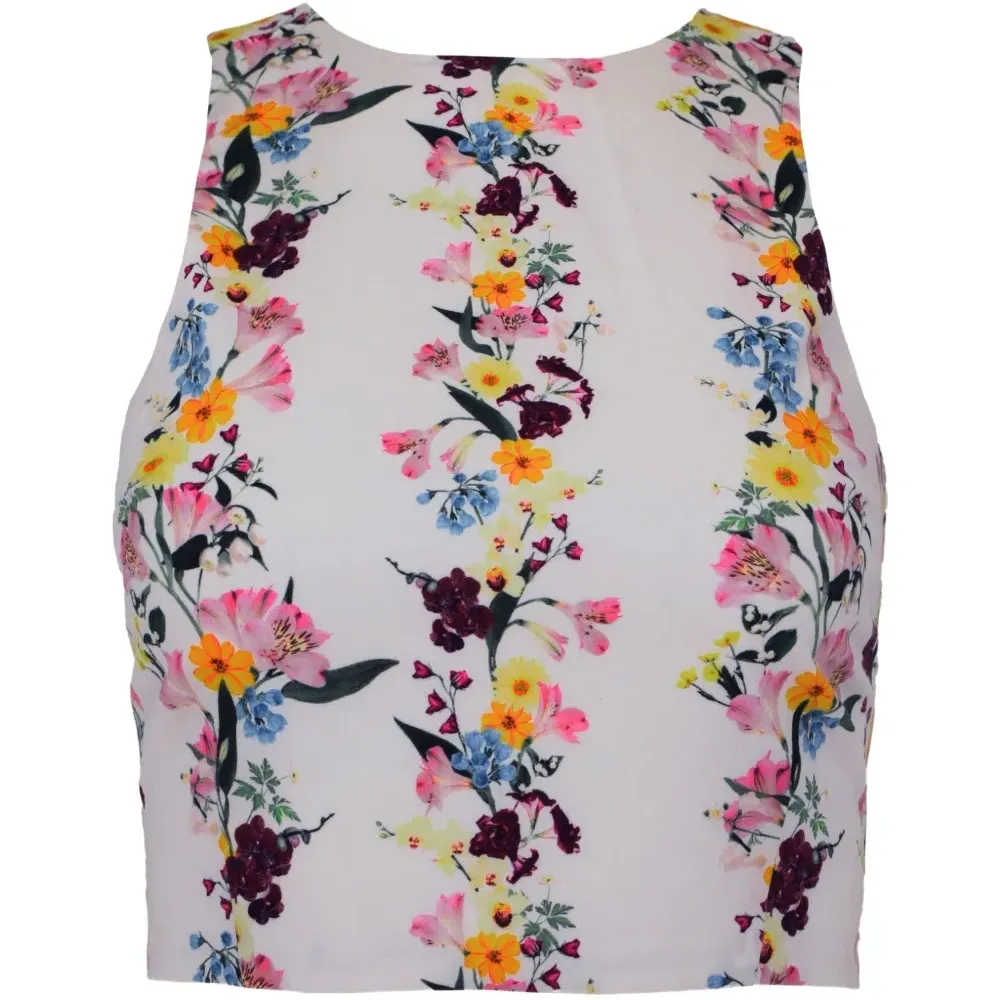 Топ Lina из поплина с цветочным принтом