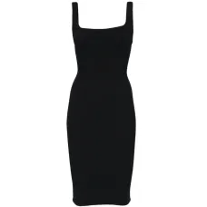 Платье миди с квадратным вырезом