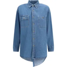 Джинсовая рубашка с классическим карманом